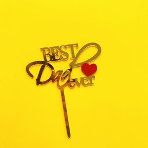 Adornos acrílicos para pasteles con diseño de miel y dulzura, Super Papá, El Mejor Papá del Mundo, Decoraciones para pasteles del Día del Padre - Product Image 2