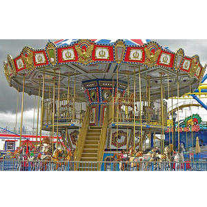 Manège de luxe à deux étages - Équipement d'amusement avec éclairage LED et musique pour parcs à thème et stations balnéaires - Product Image 2