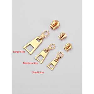 LST280 vente en gros Logo personnalisé couleur fermeture à glissière #5 pour <span class=keywords><strong>sac</strong></span> or lourd petit acier inoxydable Chubby Upcycle fermetures à glissière de remplacement - Product Image 2