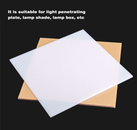 Panneau diffuseur acrylique givré haute intensité pour boîte à lumière, écologique, pour découpe, impression et polissage