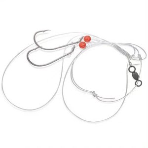 Aparejos de pesca de agua salada Porgy Scup Hi/Lo con anzuelos Baitholder, monofilamento de 60 lb, esmerillón de 80 lb y lazo para plomada, atados a <span class=keywords><strong>mano</strong></span> para lubina y pescada. - Product Image 2