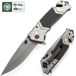 Bochen Titane Revêtement Lame Portable Corde Cutter Fenêtre <span class=keywords><strong>Brise</strong></span> G10 Poignée Sauvetage En Plein Air Camping Couteau Survie Chasse - Product Image 1