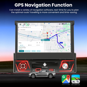 Qualité Exceptionnelle Android 14 Carplay Écran Tactile Auto 7 Pouces IPS Rétractable Navigation GPS Universelle MP5 1 Din Voiture - Product Image 2