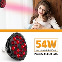 Usage domestique 54W 242MW/cm2 lampe de photothérapie 18 pièces 660nm rouge 850nm dispositif de thérapie par la lumière infrarouge proche Type de support pour tête US IT Plug