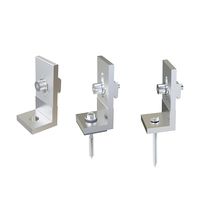 Kit Pemasangan Panel Surya UISOLAR AL6005-T5 Aluminium H80mm H100mm L Foot dengan Karet EPDM untuk Atap Logam Sistem Pemasangan Atap Surya PV