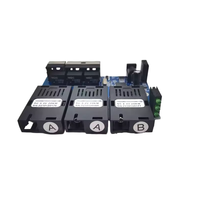 Convertisseur de média fibre optique RPOE 100M, carte PCBA, 3 ports RJ45 + 3 ports fibre SC UPC monomode simplex, portée 20KM, commutateur Ethernet