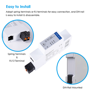 Medidor de Energía Inteligente Monofásico de Doble Bucle <span class=keywords><strong>para</strong></span> Riel DIN Eastron SEM1-WL-2L, WiFi Modbus RTU, Medidor de Electricidad Multifunción de 2 Canales - Product Image 3
