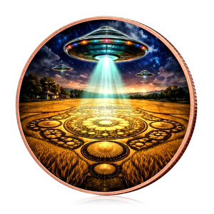 Medaglie in Metallo con Stampa UV Serie <span class=keywords><strong>UFO</strong></span>, Moneta Souvenir in Rame Puro da 1oz per Regali ai Fan - Product Image 3