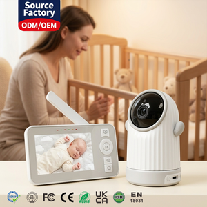 OEM ODM Wholesale 4 Inch Screen Baby Monitor <b>WiFi</b> App <b>Smart</b> Babyphone Two Way Talk Audio Auto Night Vision Video Monitor Factory - Product Image 1