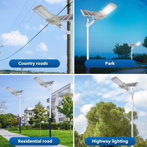 Lámpara de carretera impermeable al aire libre de aluminio de diseño moderno 100W 200W 300W 500W 600W 800W Luz de calle LED solar separada - Product Image 6