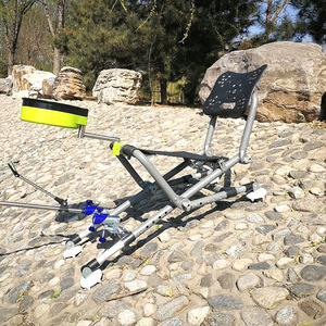 Silla de Pesca Plegable de Aleación de Aluminio, Portátil, con Respaldo Retráctil, para Uso en Campamentos al Aire Libre - Product Image 1