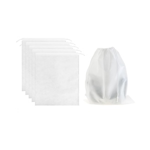 Housse anti-poussière respirante en tissu non tissé avec cordon de serrage, grande pochette de rangement en tissu, sac à cordon - Product Image 1