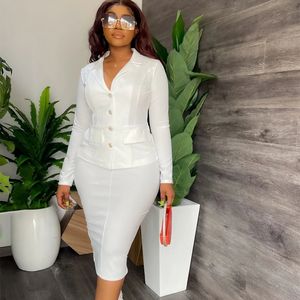 Nouvelles Robes Africaines pour Femmes Ensemble Deux Pièces Tops <span class=keywords><strong>et</strong></span> Jupes Costumes Dashiki Ankara Tenues Turques Grande Taille Robe de Bureau - Product Image 1