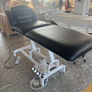 Lit de physiothérapie électrique réglable en hauteur avec télécommande et base en métal sur 2 roulettes - Product Image 1