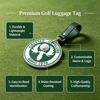 Etiqueta Personalizada de PVC Suave para Bolsa de Golf con Elementos de Pelota de Golf 2D y Logotipo del Club, Accesorios de Lujo para Equipaje, Etiqueta de Regalo Ecológica