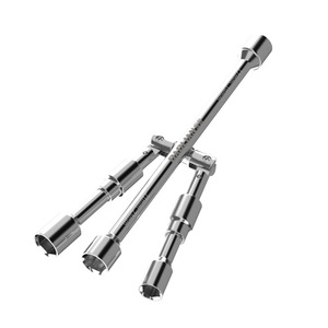 <b>Socket</b> Wrench Folding Double End Metric Chromium Vanadium Steel <b>Ratcheting</b> Industrial Car Tire Repair Tool - Product Image 3