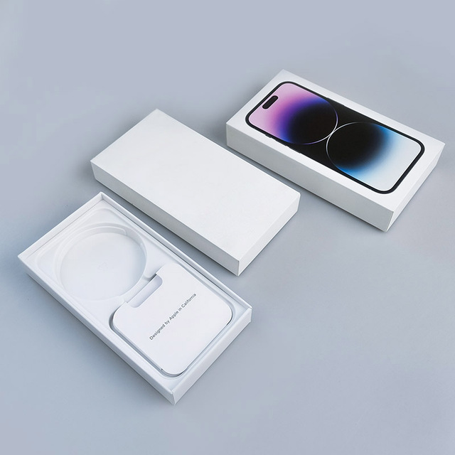 Wholesale Recycled Materials Rigid Cell Phone Packing Boxes for 11/12/13/14/15 Pro Max Models-Customizable Empty Packaging