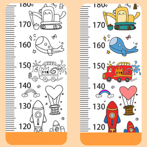 สติ๊กเกอร์ติดผนังวัดส่วนสูงเด็กแบบกำหนดเอง เป็นมิตรกับสิ่งแวดล้อม ลอกออกได้ ปลอดภัย วัดส่วนสูงได้อย่างแม่นยำ มีตัวอย่างฟรี - Product Image 2