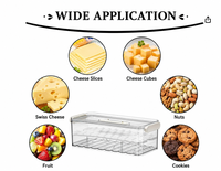 Bacon, delicatessen, gekoelde vleeswaren, opbergcontainers, kaasbewaarbak, stapelbare vriezerorganizer, voedsel-, groente- en fruitopbergbak