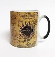 Carte des maraudeurs magiques légers Tasse à changement de couleur de 11oz Tasses à café en céramique sensible Tasse Meilleur cadeau pour les amis