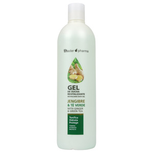 Thader Pharma Gel de Baño Revitalizante de Jengibre y Té Verde 500Ml - Product Image 1