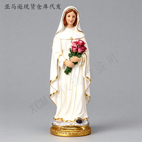 Statue en résine artisanale personnalisée - Décoration religieuse Jésus/Ange/Notre-Dame, élégant cadeau pour la maison, l'église, ornement