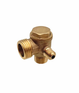 3 lỗ Máy nén khí 1/ 8*1/ 2*3/8 inch Brass bóng van khuỷu tay - Product Image 4