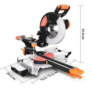 10inch 2500w <b>Power</b> Sliding Miter <b>Saw</b> Multi-Function Wood Metal Steel Aluminum Cutting Electric Laser Cut Wood <b>Saw</b> - Product Image 5