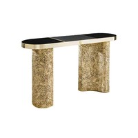 Nouvelle table console d'entrée de luxe au design italien avec laiton italien importé, pièce de porche de luxe en pierre pour