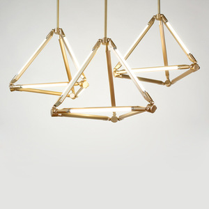 Lustre géométrique à LED E27, suspension à tête unique pour restaurant, chambre, villa, décoration moderne et artistique - Product Image 3