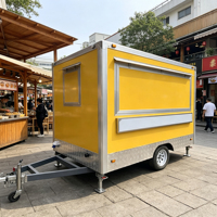 Remorque de restauration mobile pour hot-dogs et snacks, cuisine prête à l'emploi avec évier, idéale pour les foires et festivals