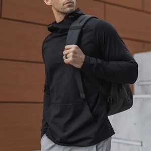 Sudadera con Capucha para Hombre, Otoño-Verano, Corte Regular, Mangas Raglán Cruzadas, Logotipo Personalizado, Forro Polar, Transpirable, Resistente al Viento, con Bolsillo - Product Image 3