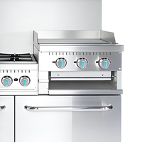 Cuisinière à gaz en acier inoxydable à 6 brûleurs, four à rôtissoire de 24 pouces, cuisinière de cuisine commerciale pour restaurant