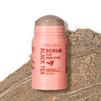 Visage exfoliant traitement de l'acné points noirs supprimer les Pores rétrécissement rouleau sur masque facial bâton thé noir
