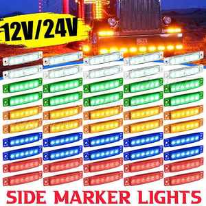 10 pièces Feux LED externes 24V pour voiture, 6 LED, pour bus, camion, poids lourd, feux de freinage latéraux/arrière, feux de position, feux de signalisation, feux de remorque, feux arrière - Product Image 1