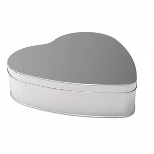 Caja de lata en forma de corazón 2,5 LT Caja de metal de caramelo en forma de corazón 233x233 x H61 mm 2,50 LT Tapa deslizante - Product Image 2