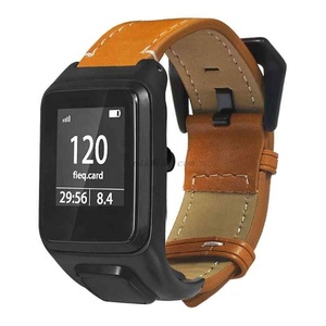 Bracelet de montre en cuir véritable remplacé avec fermoir en métal pour <span class=keywords><strong>TomTom</strong></span> <span class=keywords><strong>Runner</strong></span> 2 3/Spark 3 Cardio/Music/Adventurer - Product Image 2