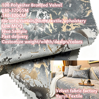 Tissu en velours hollandais 100 % polyester de haute qualité, texturé or métallique, estampage doré pour canapés, rideaux et textiles de maison