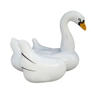 Summer Pool Party Swim Fun PVC Giant White Gonflable Swan Pool Float Raft Island