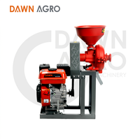 Moulin à céréales portable DAWN AGRO à moteur essence, broyeur multifonction sec et humide pour maïs, soja, blé, usage agricole