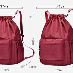 Sac à dos de basketball esthétique en nylon noir et gris, personnalisé en usine, écologique, portable, sac à dos de basketball à emporter - Product Image 2