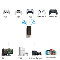 Adaptateur USB BT sans fil multifonctionnel pour PS4 PS5 Controller Receiver For PS3 PC Joystick