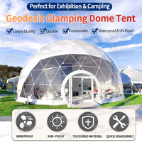 Dôme géodésique transparent chauffé en PVC de luxe FEAMONT, tente de glamping, hôtel, maison de tente, tente ronde pour le désert, pour le camping