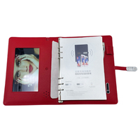 Nouveau livret de lecteur numérique écran hd brochure vidéo en cuir 7 "calendrier vidéo Lcd