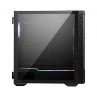 Boîtier PC de jeu MSI MPG Velox 100R Mid-Tower avec panneau latéral en verre trempé, 4 ventilateurs ARGB de 120 mm, support de radiateur de 360 mm