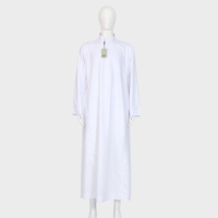 Nouvelle Thobe Saoudienne Blanche 2026 pour Hommes – Robe Arabe Musulmane Classique à Manches Longues, Jubba, Vêtement Islamique, Qamis, Dishdasha pour Ramadan et Aïd