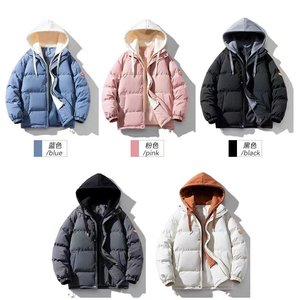 Piumino da <span class=keywords><strong>uomo</strong></span> in piumino invernale con due cappotti imbottiti spessi caldi e larghi <span class=keywords><strong>cappotto</strong></span> da <span class=keywords><strong>uomo</strong></span> casual <span class=keywords><strong>imbottito</strong></span> con cappuccio - Product Image 3