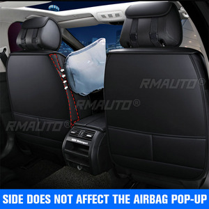 Cojín de Asiento de Coche de Cuero Sintético Ice Silk, Universal, Azul y Negro, para la Mayoría de los Coches, Funda de Asiento de Coche Suave y Fresca para el Verano - Product Image 3