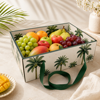 Boîte d'emballage pour fruits transparente haut de gamme personnalisée, adaptée aux fruits tropicaux, aux fruits du dragon, à l'ananas, aux mangues, boîtes cadeaux