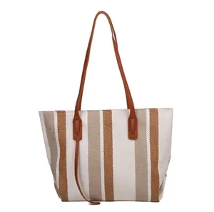 Le nouveau produit style concis populaire Shopping mode loisirs fourre-tout toile coton sac